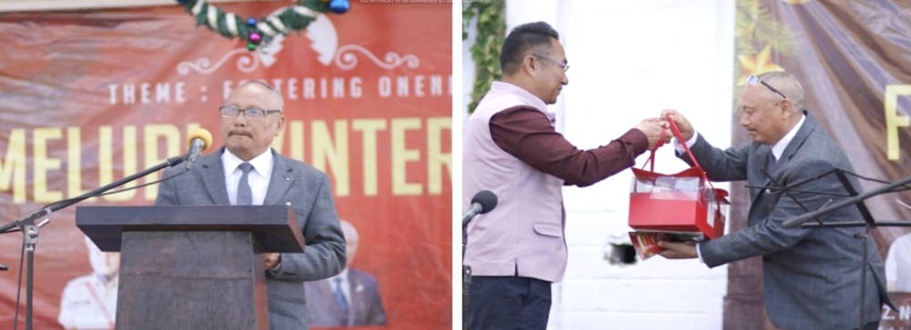 Guests during the inaugural function of the two-day first Meluri Winter Fest held at Meluri local ground on December 11. (DIPR Photo)